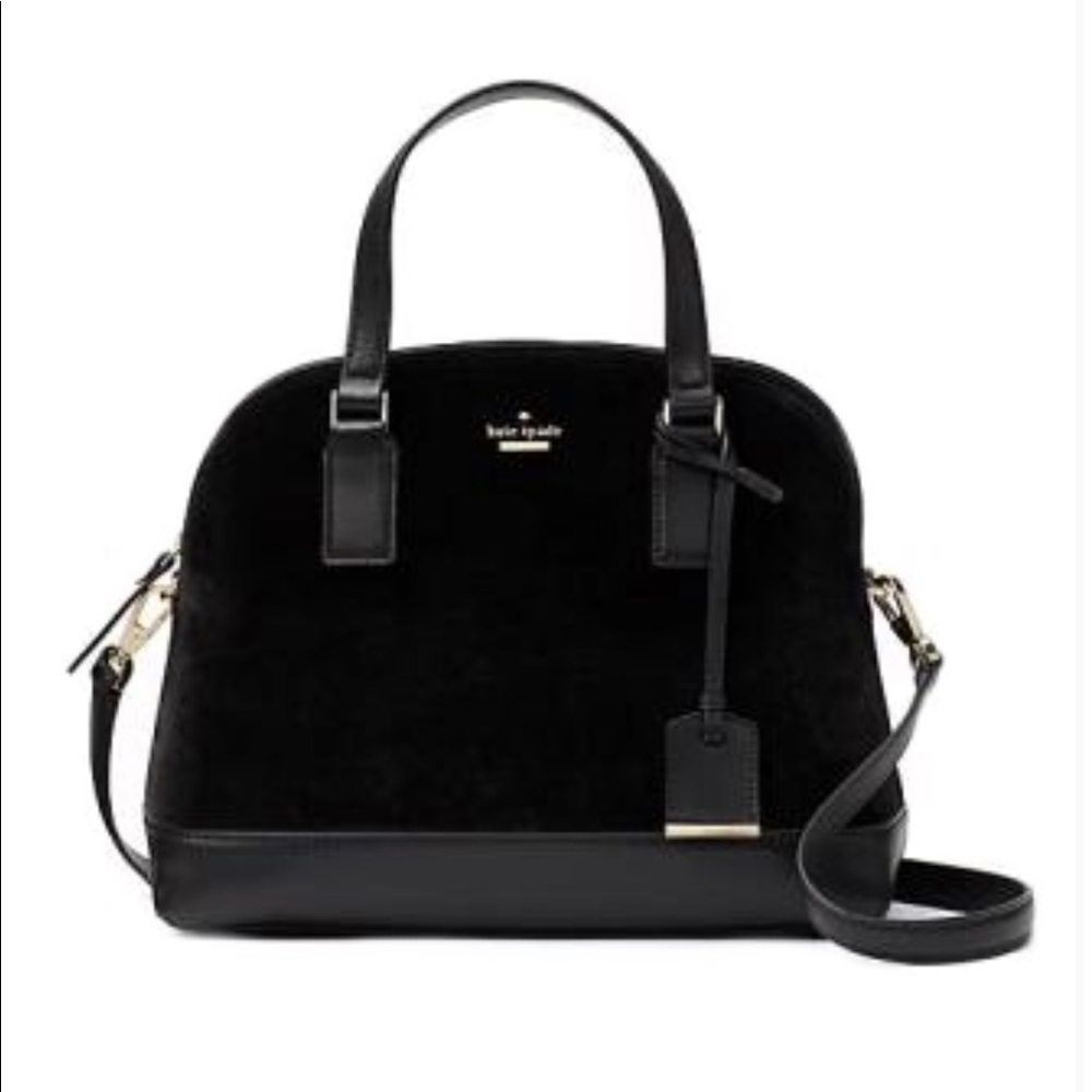 Kate Spade Cameron street velvet Lottie satchel